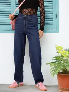 DressBerry Women Raw Hem Relaxed Jeans