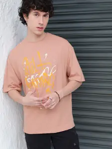 Kook N Keech Typography Printed Pure Cotton Oversized T-Shirt