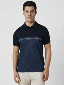 Van Heusen Sport Men Printed Polo Collar Applique T-shirt