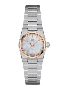 TISSOT Women Mother of Pearl Dial & Stainless Steel Bracelet Style Straps Analogue Watch T1370102111100
