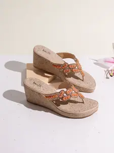 Inc 5 Embellished Ethnic Wedge Sandals with Bows