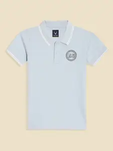Allen Solly Junior Boys Printed Polo Collar Applique T-shirt