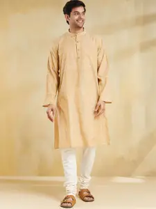 Fabindia Pure Cotton Mandarin Collar Straight Kurta