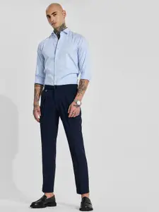 Snitch Men Slim Fit Pleated Formal Trouser