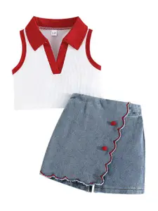 StyleCast x Revolte Girls Polo Collar Top With Shorts