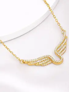 GIVA Silver Gold-Plated Necklace