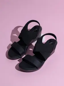 Inc 5 Striped Party Wedge Sandals