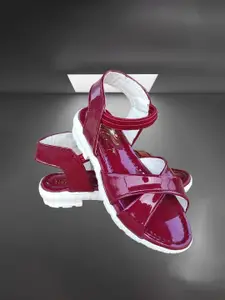 BAESD Girls Ethnic Open Toe Flats