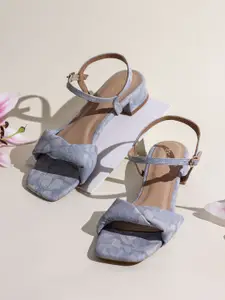 Inc 5 Printed Party Block Sandals with Buckles