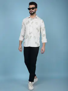 Crimsoune Club Men Classic Slim Fit Opaque Printed Casual Shirt