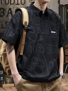 StyleCast Men Printed Polo Collar T-shirt