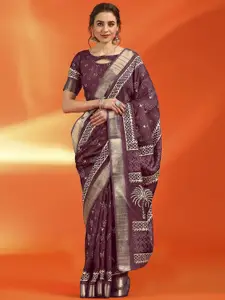 Anouk Rustic Bagh Zari Silk Cotton Sungudi Saree