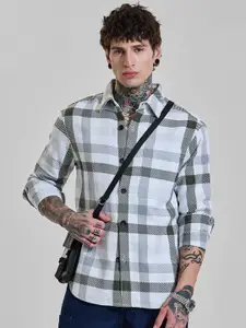 Snitch Men Tartan Checks Opaque Checked Casual Shirt