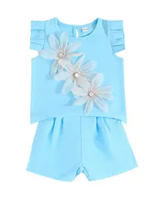 StyleCast x Revolte Girls Floral Top With Shorts