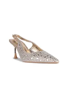 Jove Embellished PU Party Stiletto Pumps