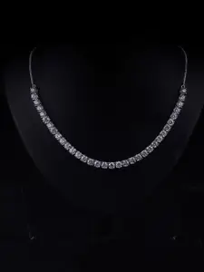 GIVA Sterling Silver Rhodium-Plated Necklace