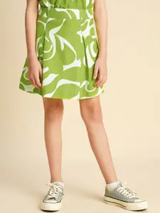 VERO MODA  Girls Abstract Printed Knee Length Skirt