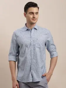 Turtle Men Relaxed Slim Fit Opaque Printed Casual Shirt