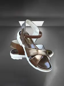 BAESD Girls Ethnic Open Toe Flats