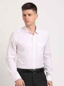 Turtle Men Classic Slim Fit Opaque Printed Formal Shirt