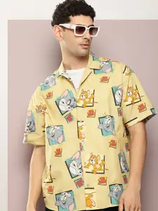 Kook N Keech Tom & Jerry Printed Drop-Shoulder Sleeves Relaxed Fit Casual Shirt