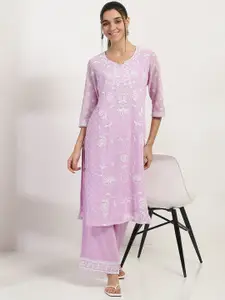 Rangriti Floral Printed Notch-Neck Straight