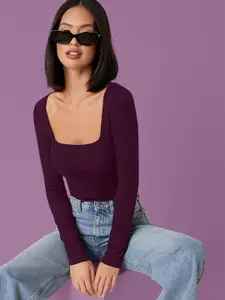 Dream Beauty Fashion Square Neck Fitted Top