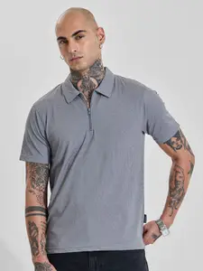 Snitch Men Polo Collar Slim Fit T-shirt