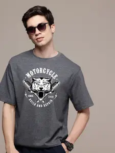 Moda Rapido Men Printed Applique T-shirt