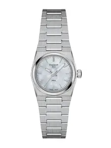 TISSOT Women Mother of Pearl Dial & Stainless Steel Bracelet Style Straps Analogue Watch T1370101111100