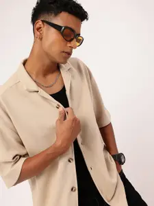 Kook N Keech Self Striped Oversized Casual Shirt