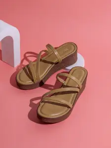 Inc 5 Striped Party Wedge Sandals