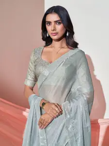 Sangria Gorgeous Shimmer Look Saree With Blouse Piece