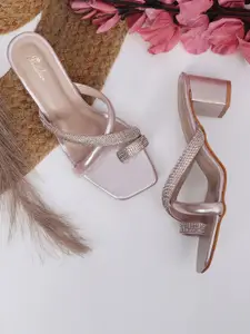 Padchin Embellished Party Block Sandals