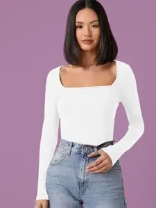 Dream Beauty Fashion Square Neck Fitted Top