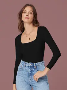 Dream Beauty Fashion Women Square Neck Fitted Top
