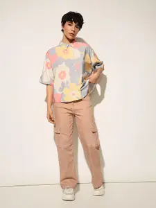 ONLY Women Boxy Floral Opaque Printed Casual Shirt