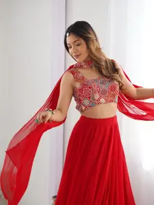 Yara Creation Ethnic Motifs Embroidered Ready to Wear Lehenga & Blouse With Dupatta