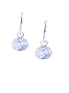 Abhooshan 92.5 Sterling Silver -Plated Cubic Zirconia Circular Shaped Hoop Earrings