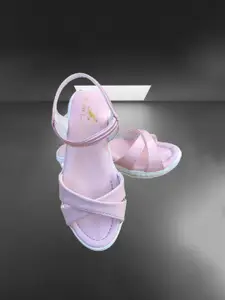 BAESD Girls Ethnic Open Toe Flats