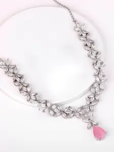 GIVA Sterling Silver Rhodium-Plated Necklace