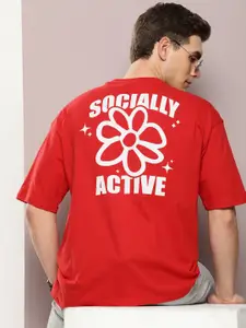 Kook N Keech Red Graphic Oversized T-shirt