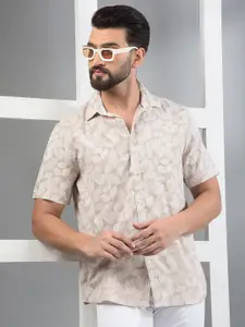 Crimsoune Club Men Classic Slim Fit Floral Opaque Printed Casual Shirt