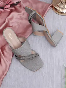 Padchin Embellished Party Block Sandals
