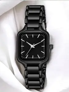 SWADESI STUFF Women Dial & Bracelet Style Straps Analogue Watch SDS 156 BLACK