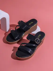 Inc 5 Party Wedge Sandals with Buckles