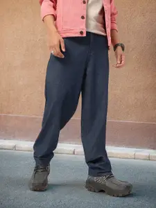 Kook N Keech Men Cuts Frayed Baggy Jeans