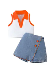 StyleCast x Revolte Girls Polo Collar Top With Shorts