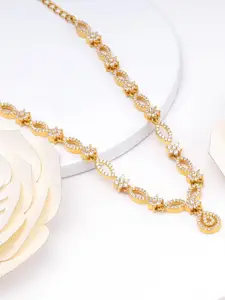 GIVA Silver Gold-Plated Handcrafted Necklace