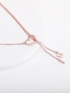 GIVA Sterling Silver Rose Gold-Plated Necklace